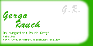 gergo rauch business card
